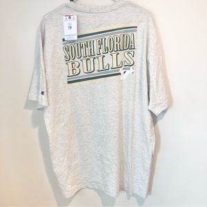 Champion University South Florida Bulls Mens Size 2XL Oatmeal Graphic T-Shirt